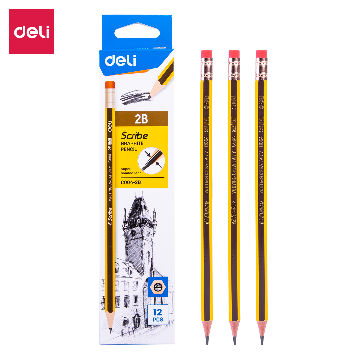 Deli-EC004-2B Graphite Pencil