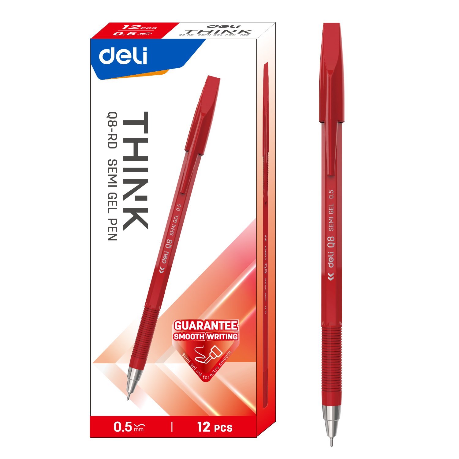 Deli-EQ8-RD Semi Gel pen