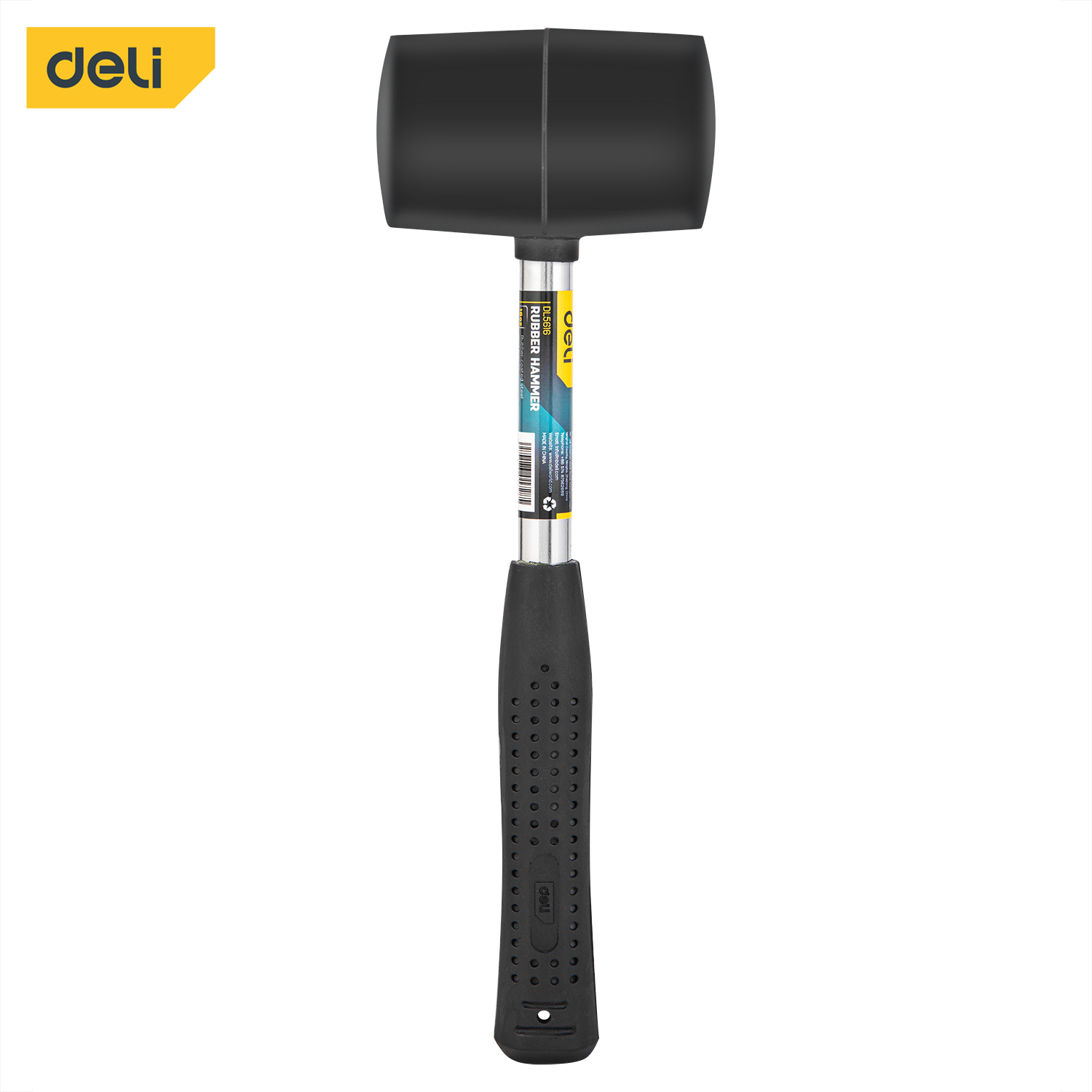 Deli-EDL5616 Rubber Hammer with Steel Handle 16oz
