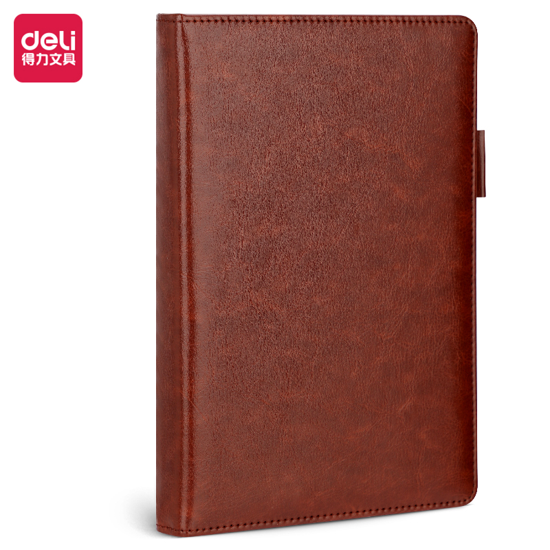 Deli-22298 Leather Cover Notebook