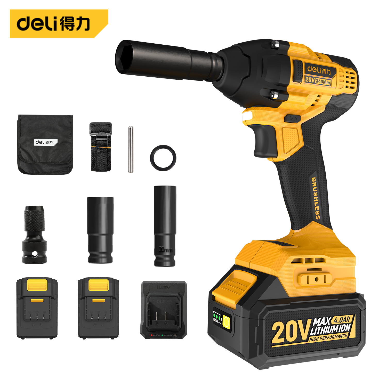 Deli-DL-CB20-W1D4 Brushless Lithium-Ion Impact Driver