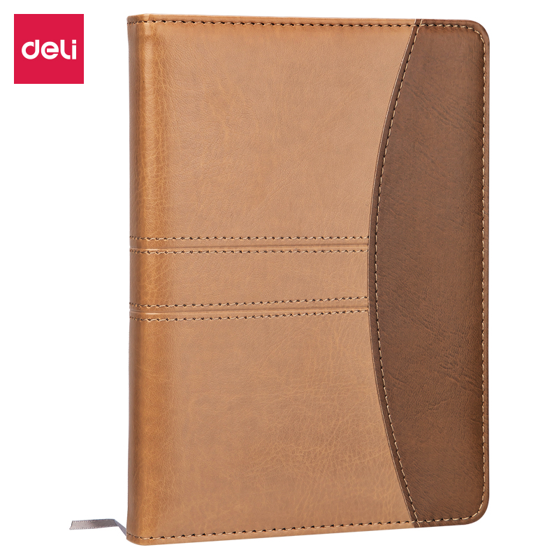 Deli-7922 Leather Cover Notebook