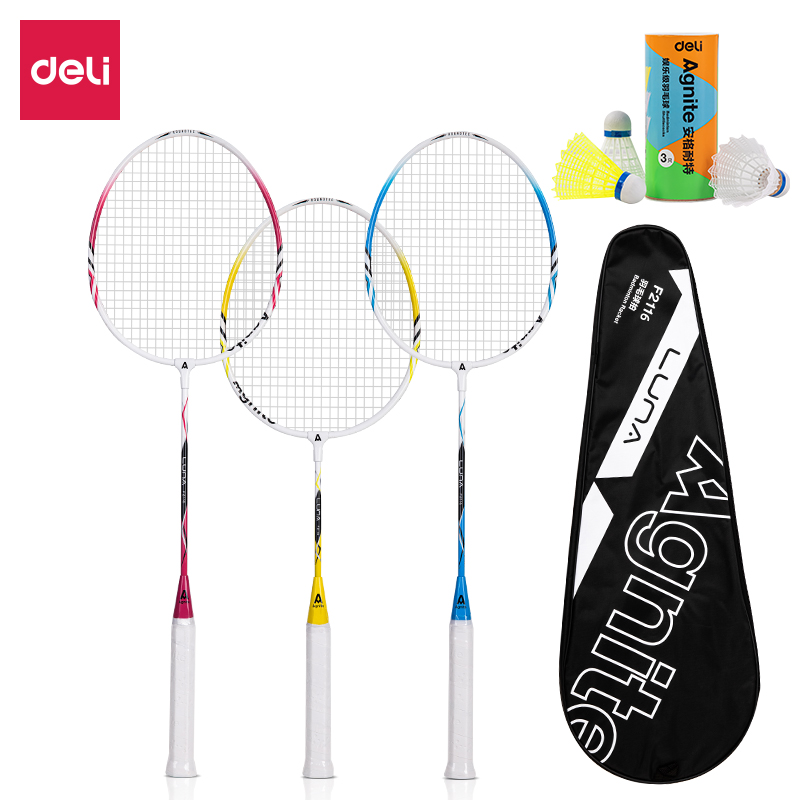 Deli-F2116 Agnite Badminton Racket and Ball Set