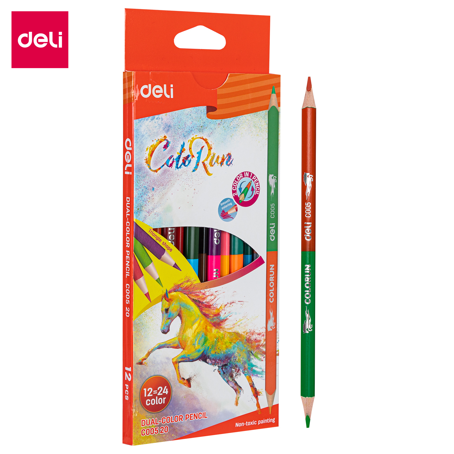 Deli-EC00520 Dual Colored Pencil