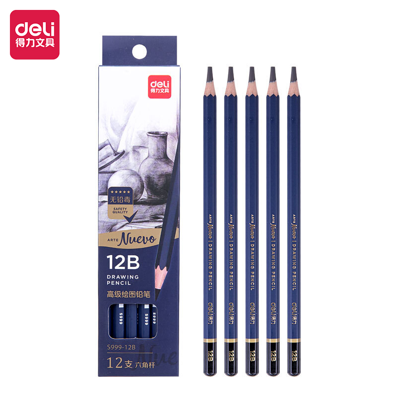 Deli-S999-12B Sketching Pencil