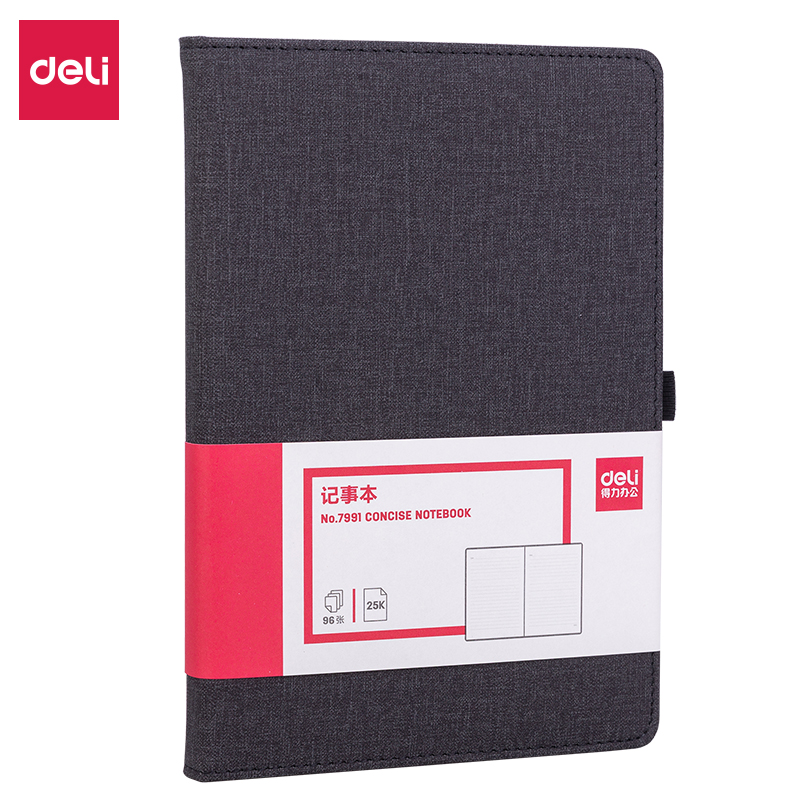 Deli-7991 Leather Cover Notebook