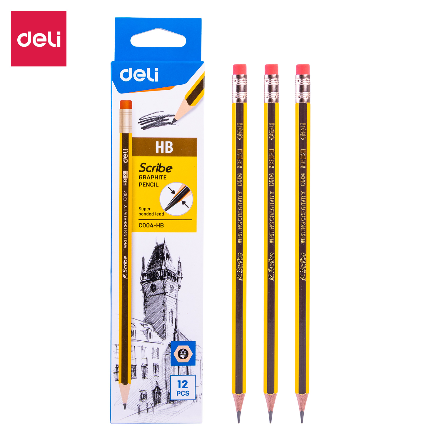 Deli-EC004-HB Graphite Pencil