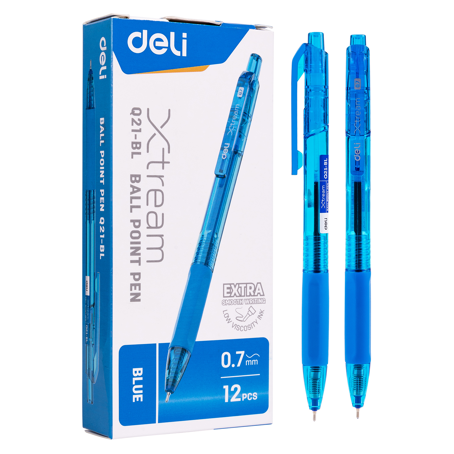 Deli-EQ21-BL Ball Point Pen
