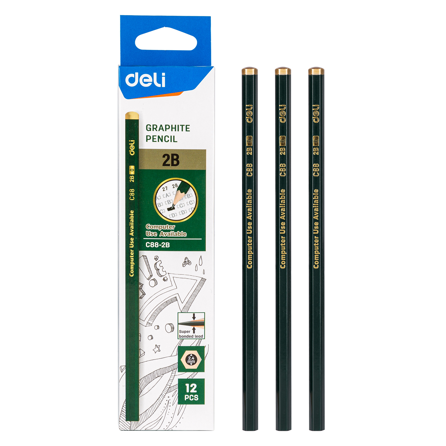Deli-EC88-2B Graphite Pencil