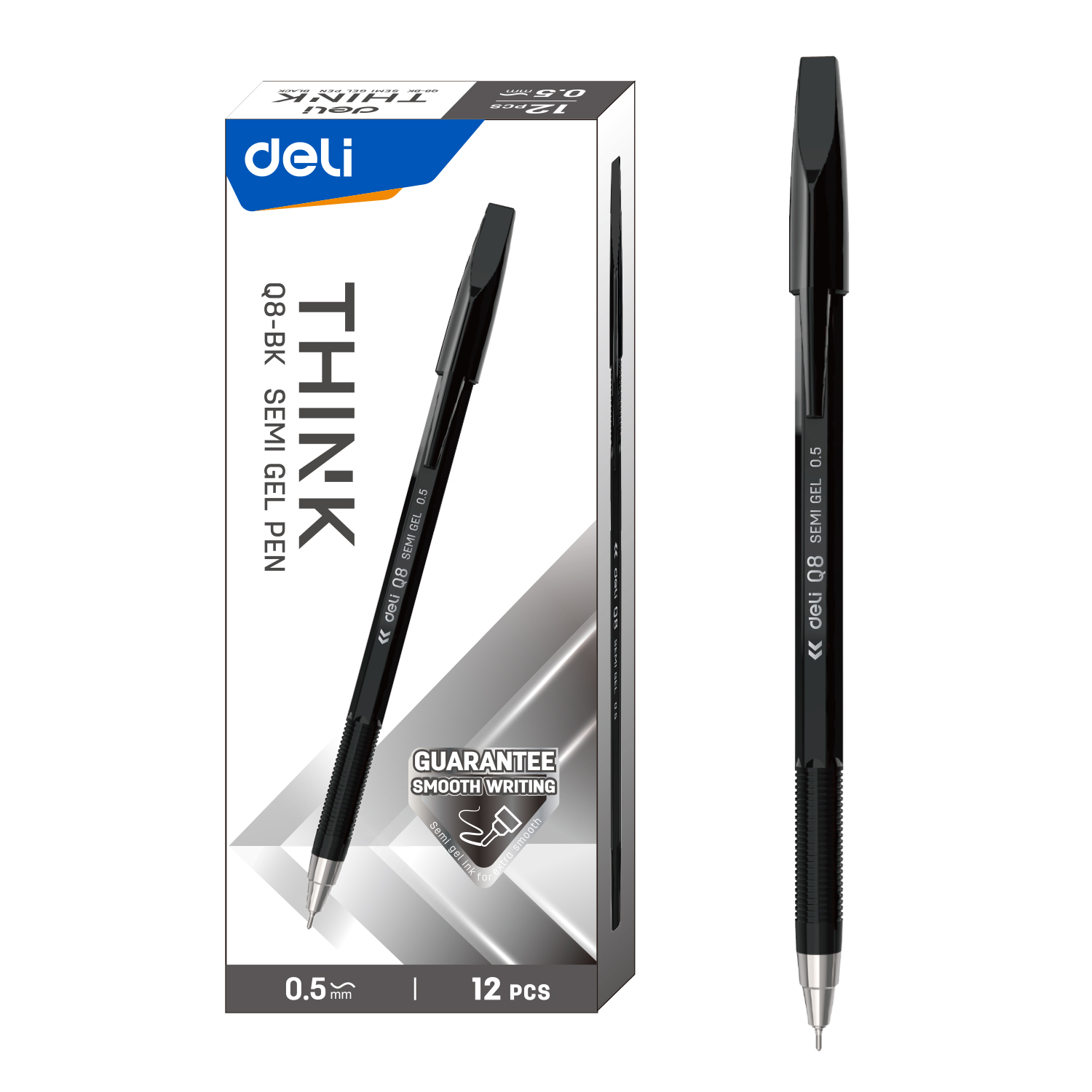 Deli-EQ8-BK Semi Gel pen