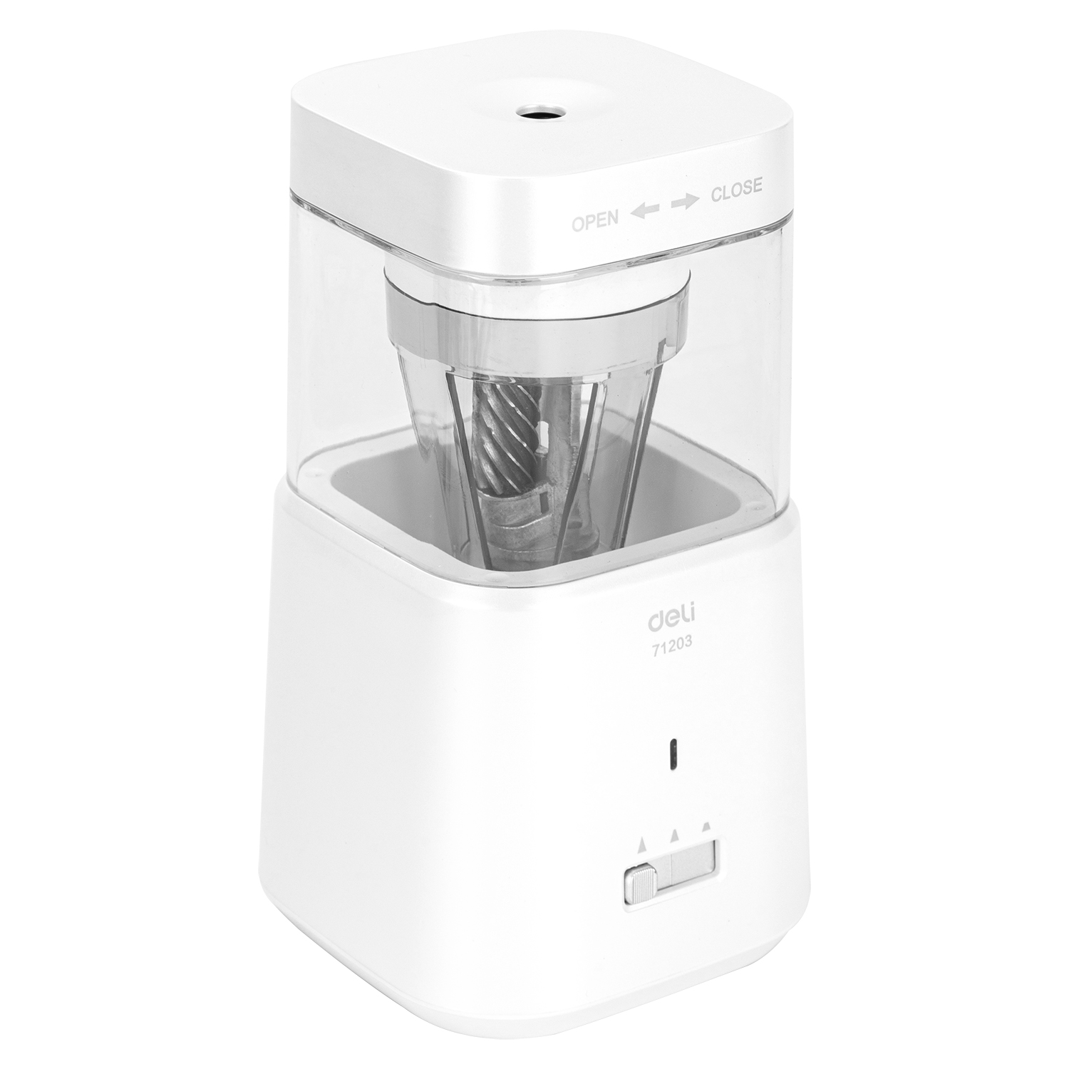 Deli-E71203-WH Automatic Electric Pencil Sharpener