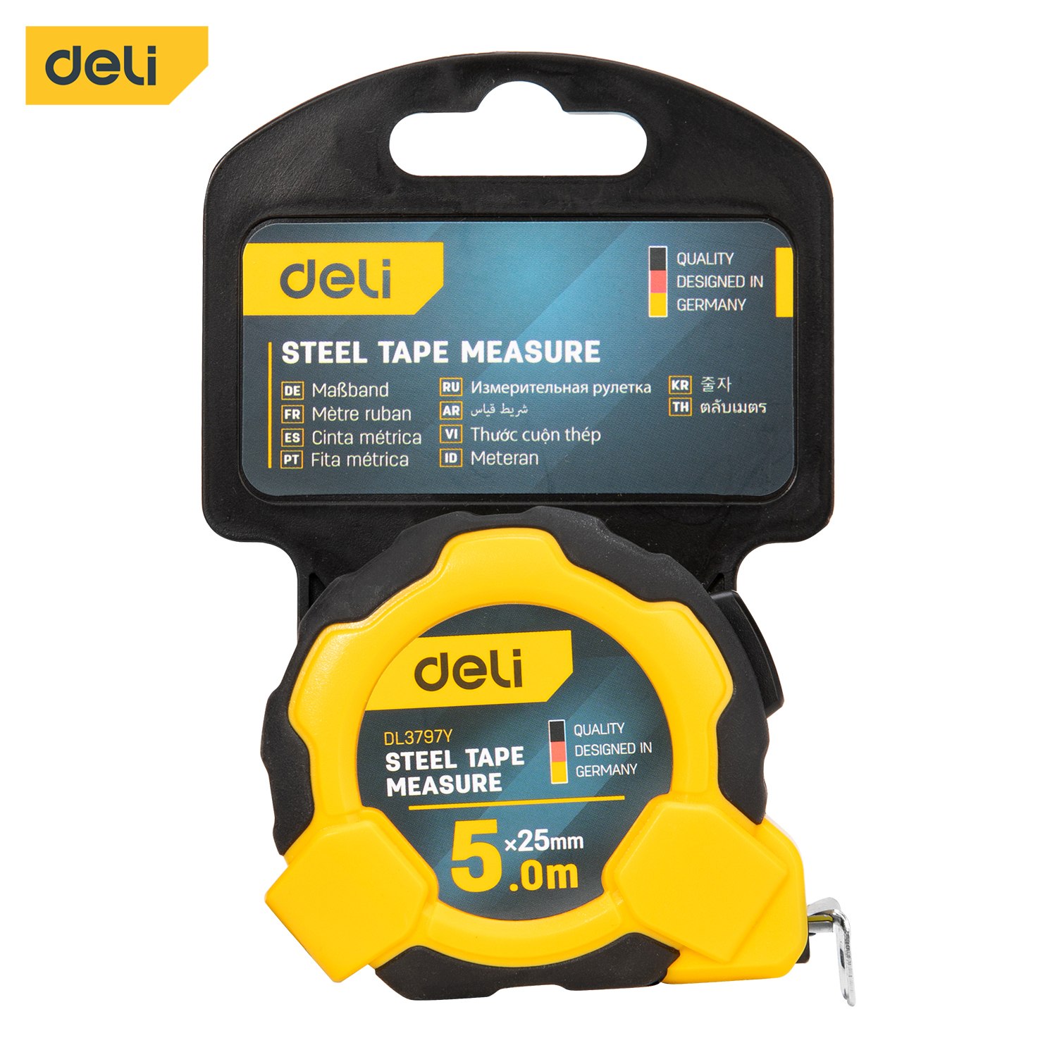 Deli-EDL3797Y Steel Measuring Tape