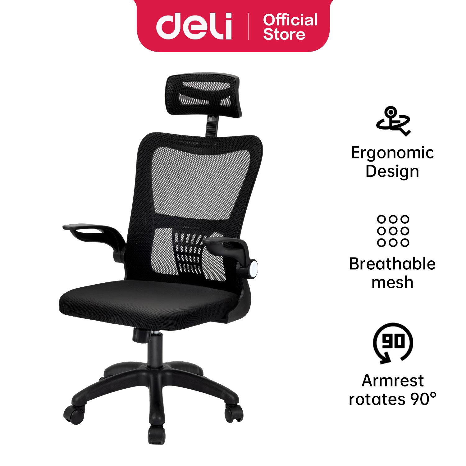 Deli-E4925 Office Chair with headrest