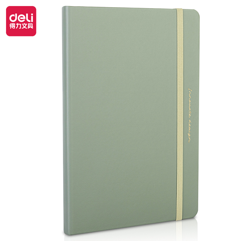 Deli-22295 Leather Cover Notebook