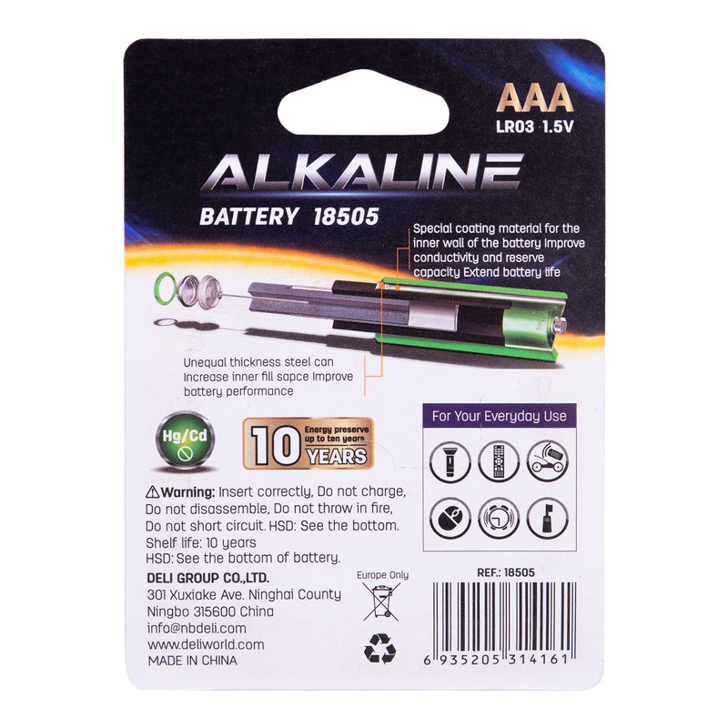 Deli-E18505 Alkaline Battery