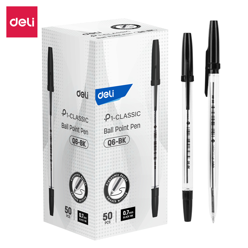 Deli-EQ6-BK Ball Point Pen