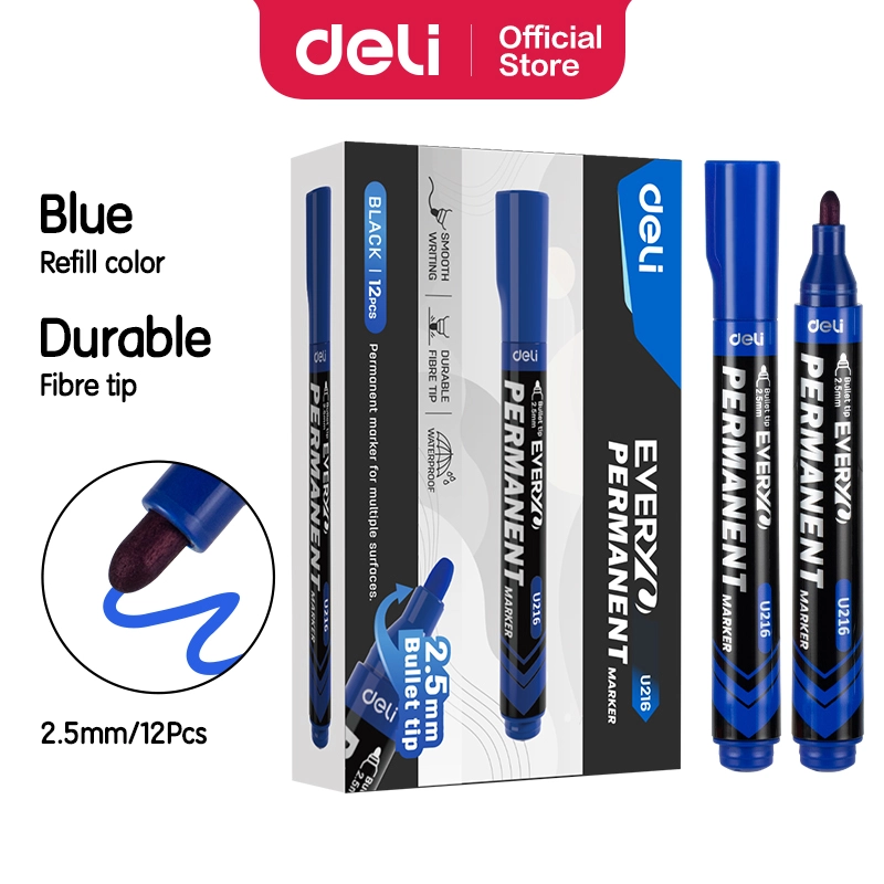 Deli-EU216-BL Permanent Marker