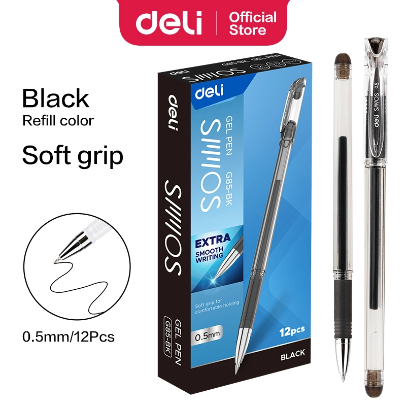 deli eg85 bk gel pen