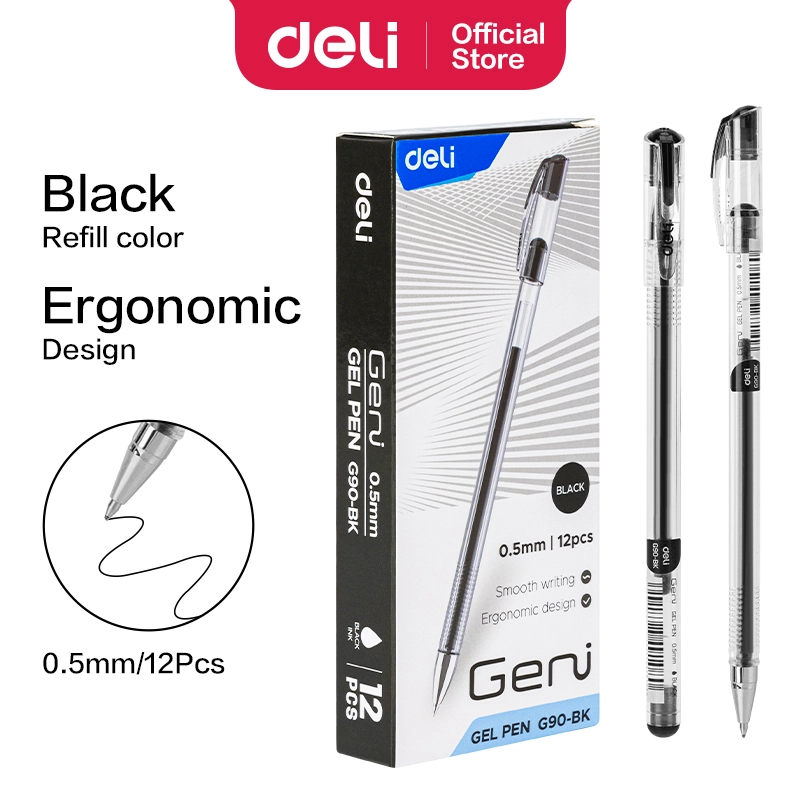 deli eg90 bk gel pen1