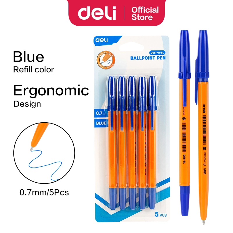 deli eq6s mt bl ballpoint pen1