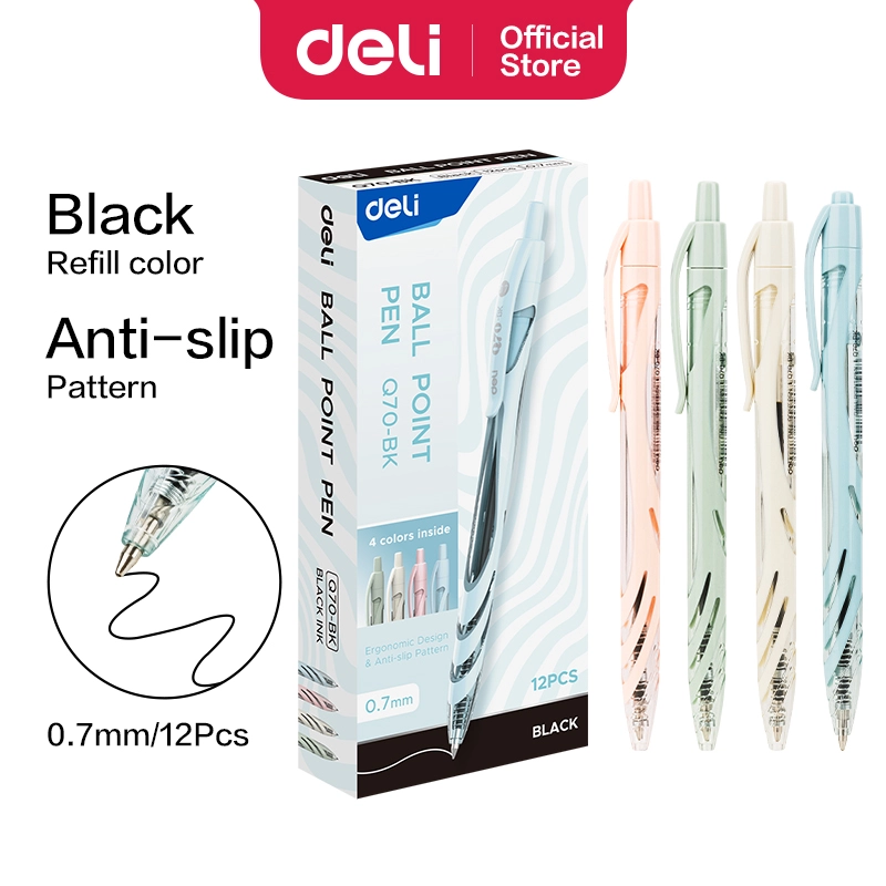 Deli-EQ70-BK Ball Point Pen