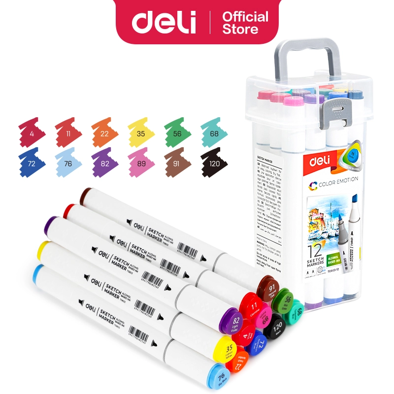 Deli-E70803-12 Sketch Marker