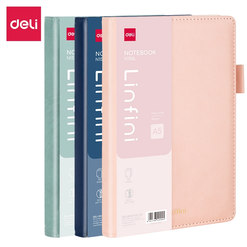 Deli-EN158L Leather Cover Notebook