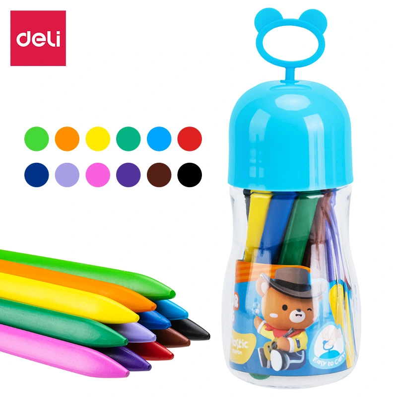 deli ec222 12 plastic crayon1