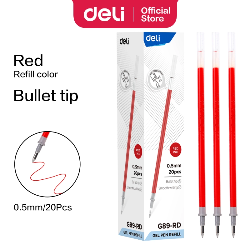 deli eg89 rd gel pen refill1