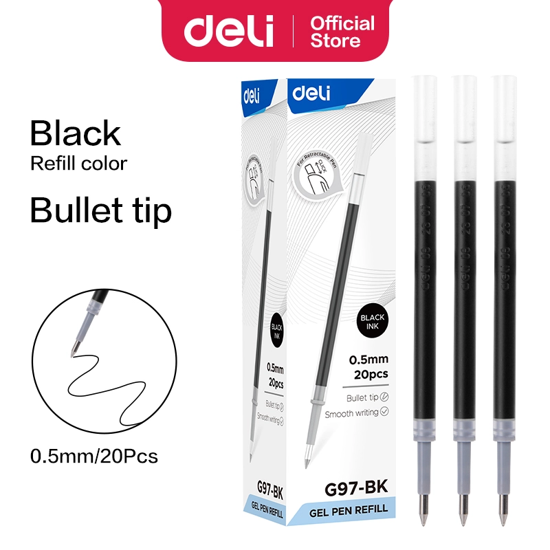 deli eg97 bk gel pen refill1