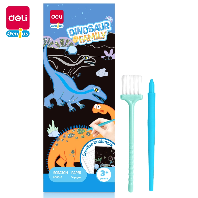 Deli-EH780-2 Scratch Paper - Dinosaur Family