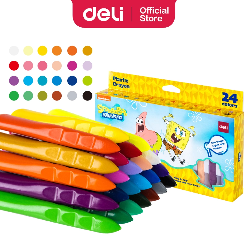 deli ec220 24 plastic crayon1