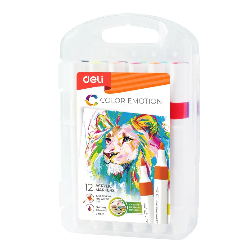 Deli-EC193-12 Acrylic Marker