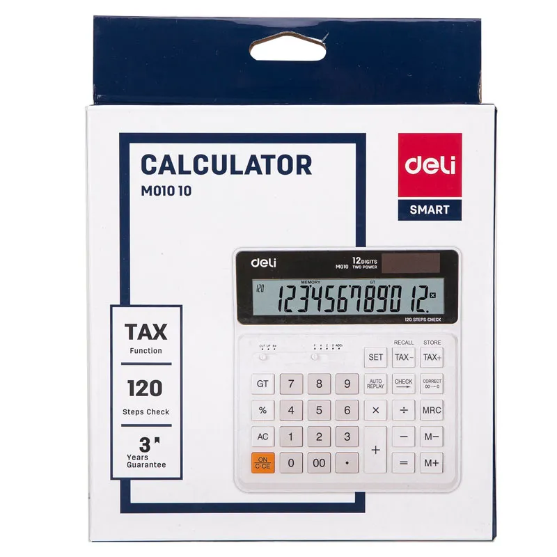 deli em01010 desktop calculator 5